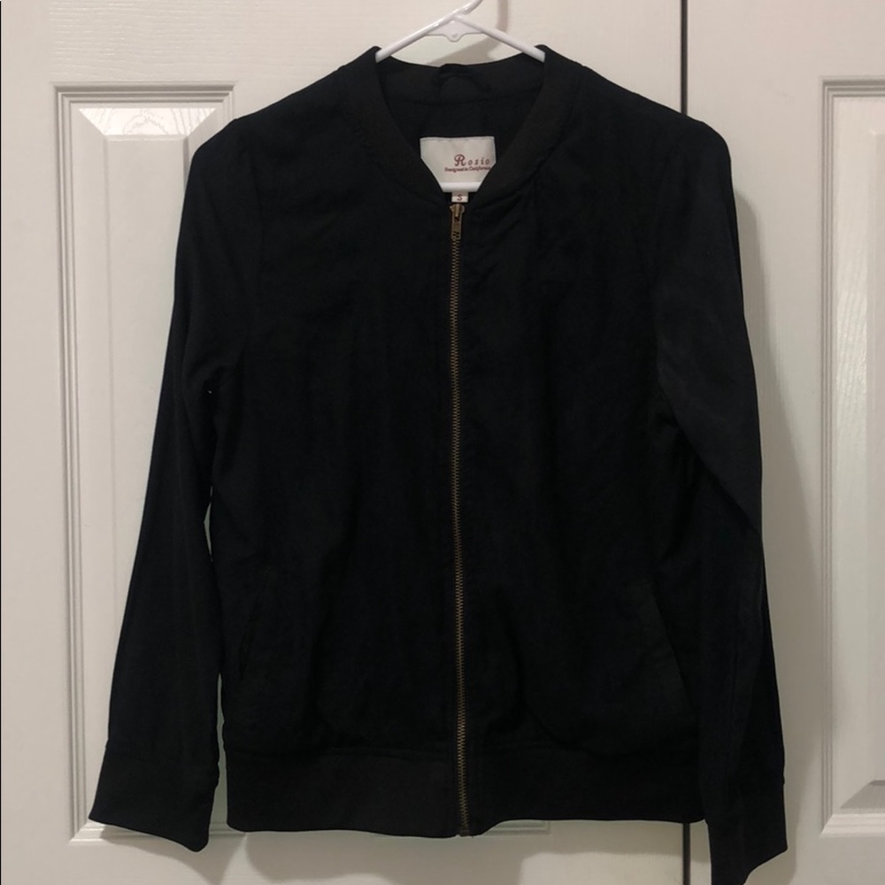 Rosio Black, Suede Sweater
